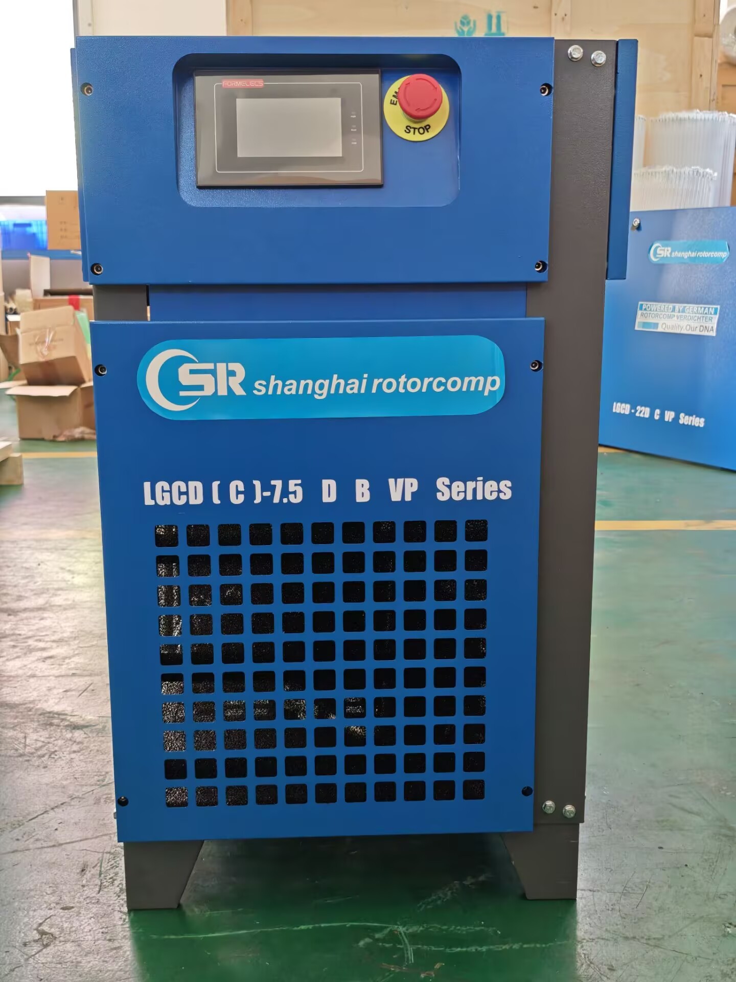 Greek Compressor Shanghai Rotorcomp LGCD(C)-7.5 D B VP Series Direct Driven Rotary-screw ...
