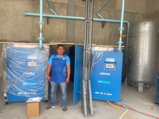 30% εξοικονόμηση ενέργειας 75kw/100hp VSD κομπρεσέρ βίδα 7-15bar