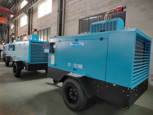 CE/ISO9001 200PSI 150-160HP Diesel Fueled Screw Compressor για βιομηχανικές εφαρμογές