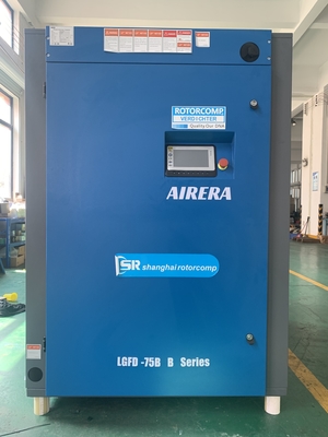 Αποτελεσματικότητα LGFD-75KW χαμηλού θορύβου βίδα συμπίεσης αέρα ψύξη αέρα